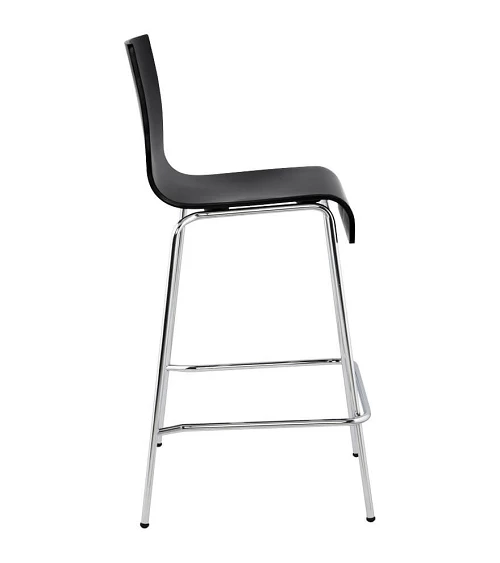 Chaise de bar design Cobe Mini Noire et metal Chrome