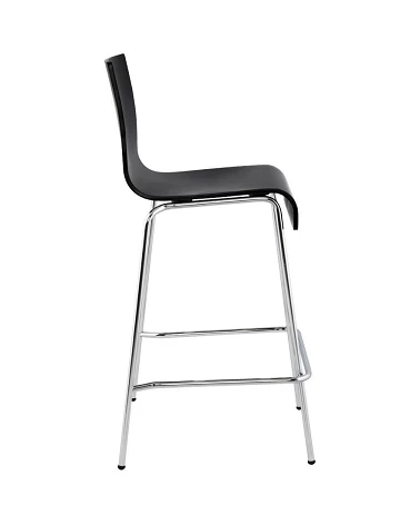 Chaise de bar design Cobe Mini Noire et metal Chrome