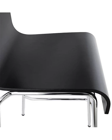 Chaise de bar design Cobe Mini Noire et metal Chrome