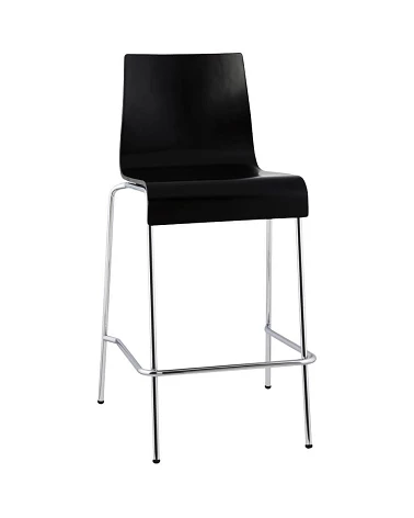 Chaise de bar design Cobe Mini Noire et metal Chrome