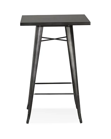 Table Bar style industriel métal FRANKLIN Pin Gris Foncé