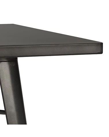 Table Bar style industriel métal FRANKLIN Pin Gris Foncé