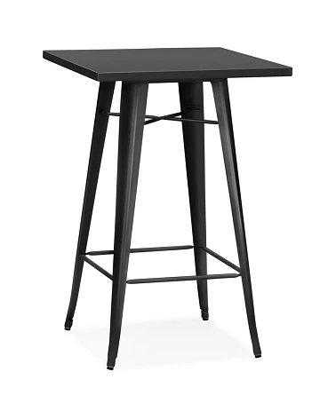 Table Bar style industriel métal FRANKLIN Pin Noir