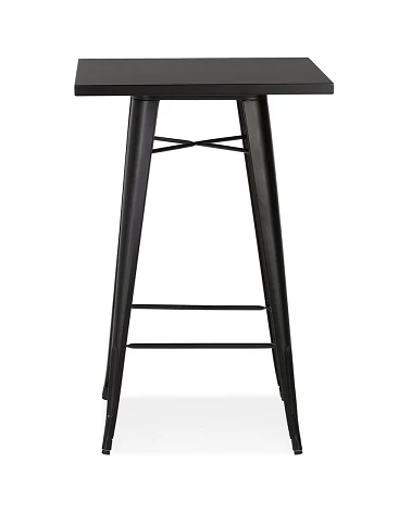 Table Bar style industriel métal FRANKLIN Pin Noir