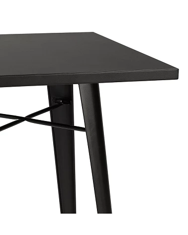 Table Bar style industriel métal FRANKLIN Pin Noir