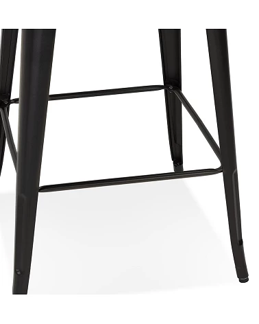 Table Bar style industriel métal FRANKLIN Pin Noir