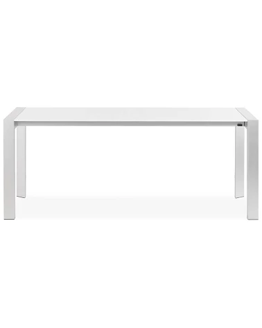 Table extensible aluminium Vigo laque blanc