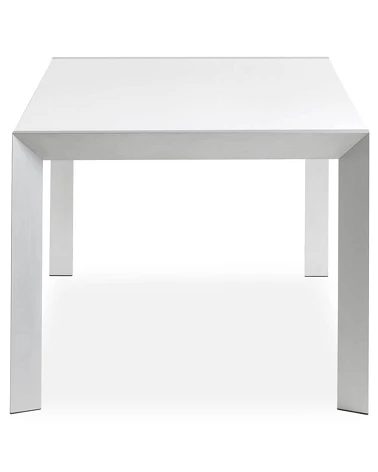 Table extensible aluminium Vigo laque blanc