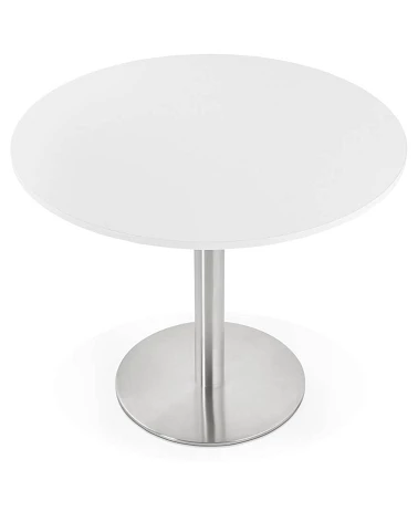 Table ronde design 90 cm Godet blanc