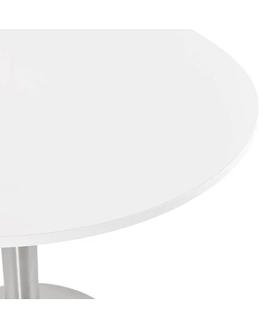 Table ronde design 90 cm Godet blanc