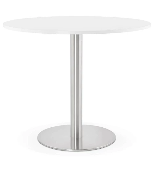 Table ronde design 90 cm Godet blanc