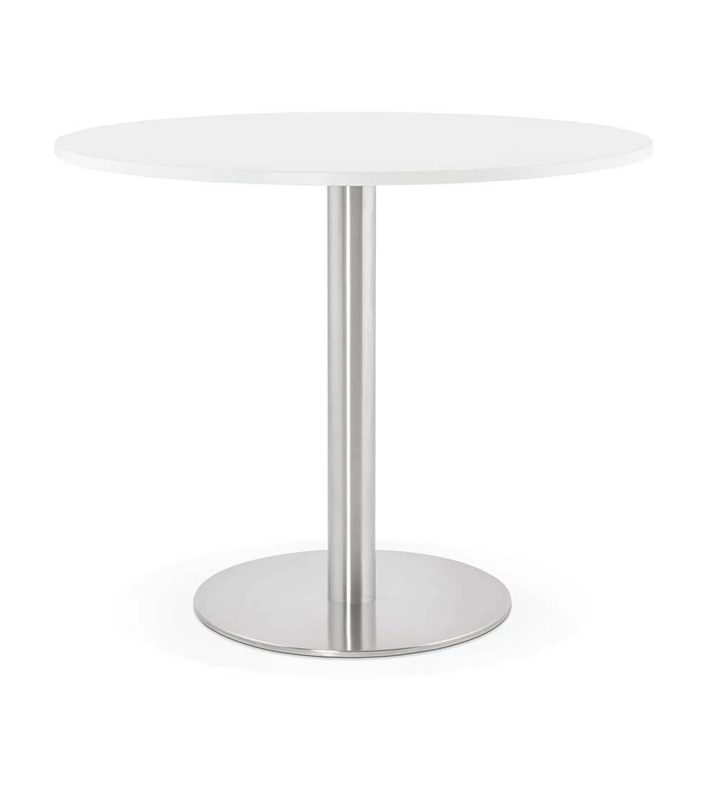 Table ronde design 90 cm Godet blanc