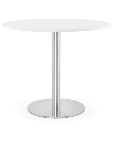 Table ronde design 90 cm Godet blanc