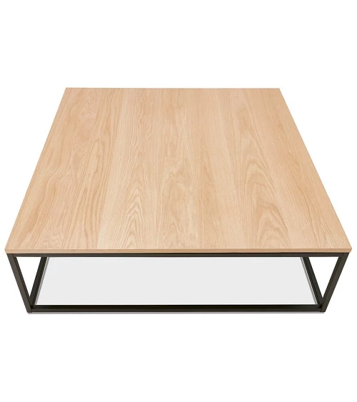 Table basse Métal PRETTI Bois plaque chene naturel