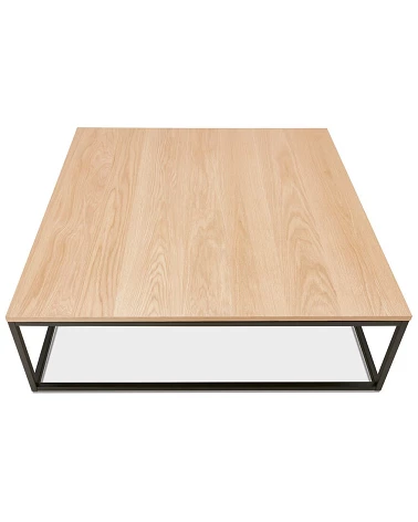 Table basse Métal PRETTI Bois plaque chene naturel