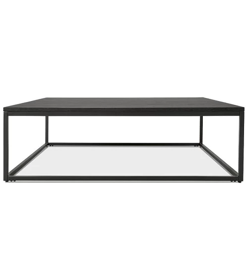 Table basse Métal PRETTI Bois plaque chene noir