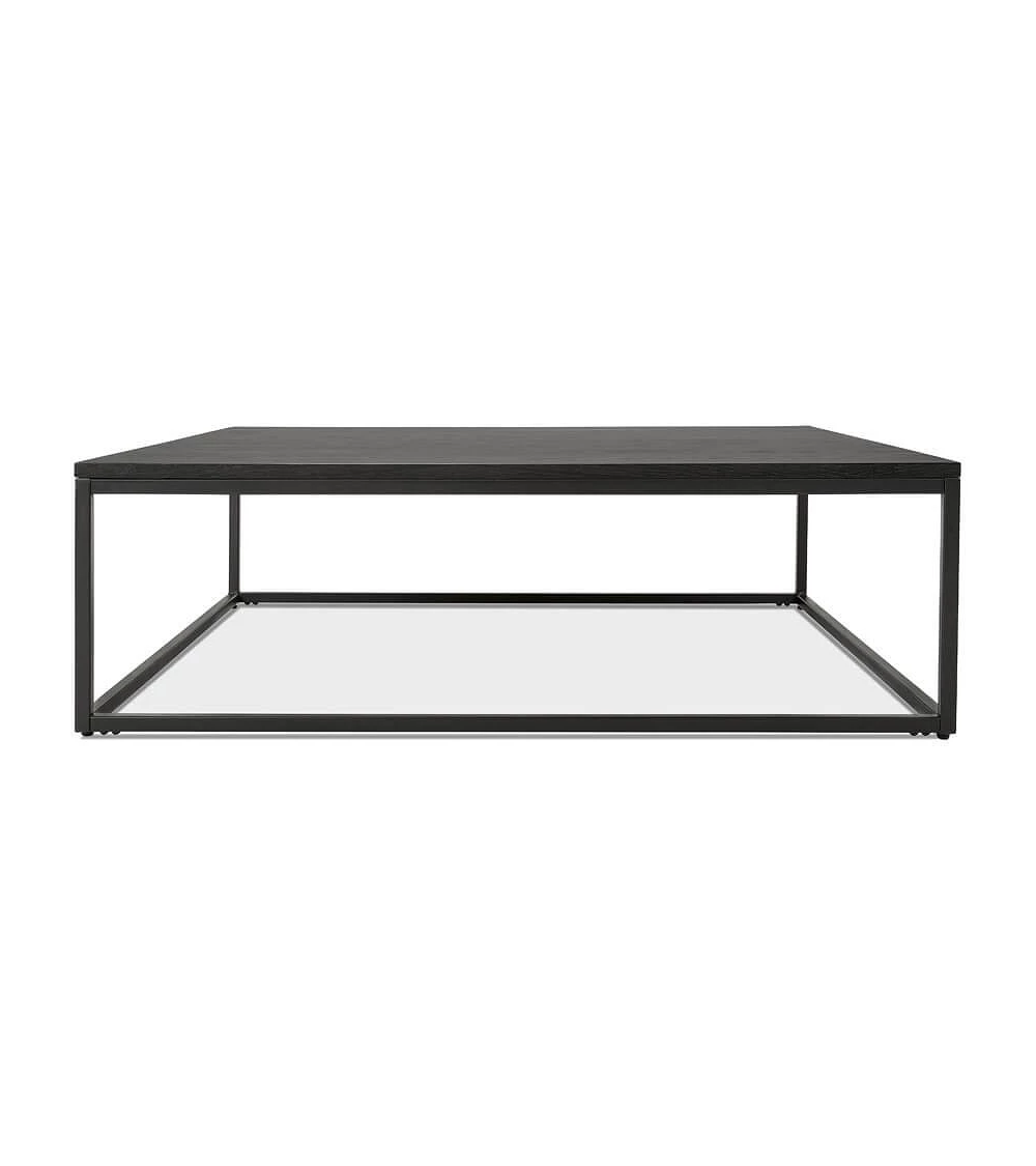 Table basse Métal PRETTI Bois plaque chene noir