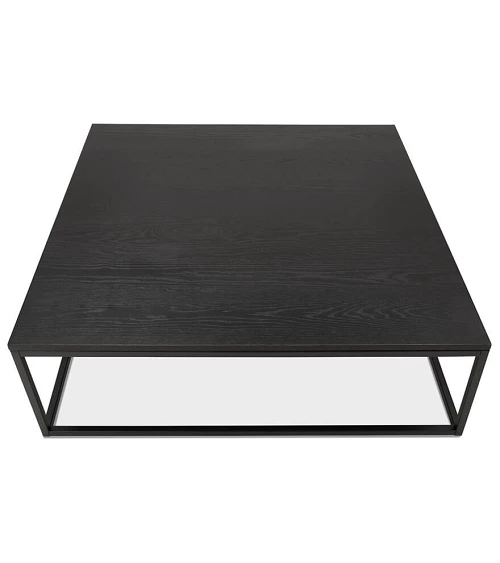 Table basse Métal PRETTI Bois plaque chene noir