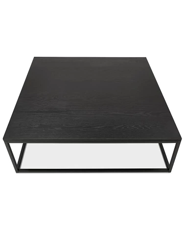 Table basse Métal PRETTI Bois plaque chene noir