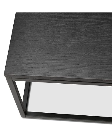 Table basse Métal PRETTI Bois plaque chene noir