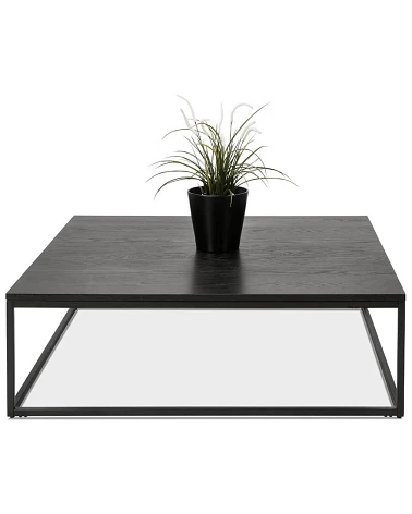 Table basse Métal PRETTI Bois plaque chene noir