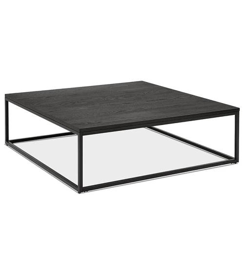 Table basse Métal PRETTI Bois plaque chene noir