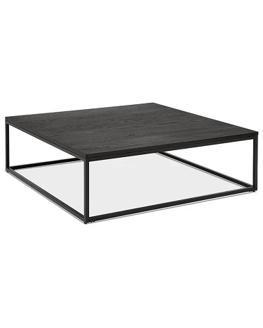 Table basse Métal PRETTI Bois plaque chene noir