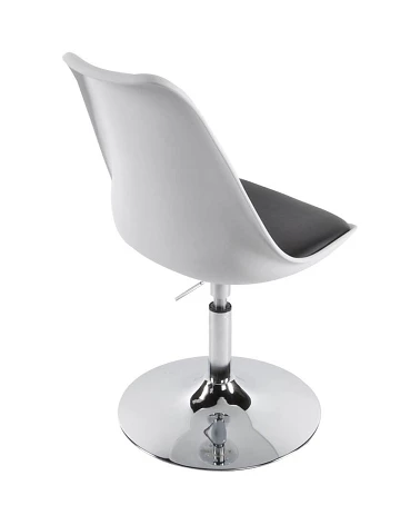 Chaise design blanche VICTORIA simili cuir Noir