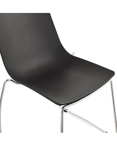 Chaise Design 'TIKADA" Noire en matiere plastique