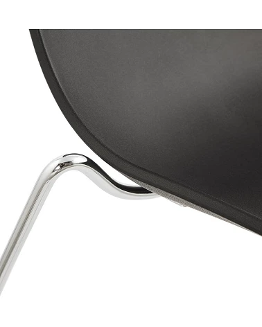 Chaise Design 'TIKADA" Noire en matiere plastique