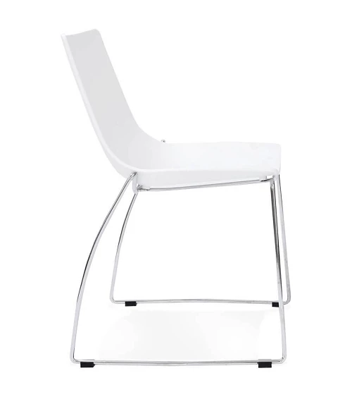 Chaise Design 'TIKADA" Blanche en matiere plastique