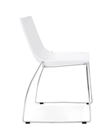 Chaise Design 'TIKADA" Blanche en matiere plastique