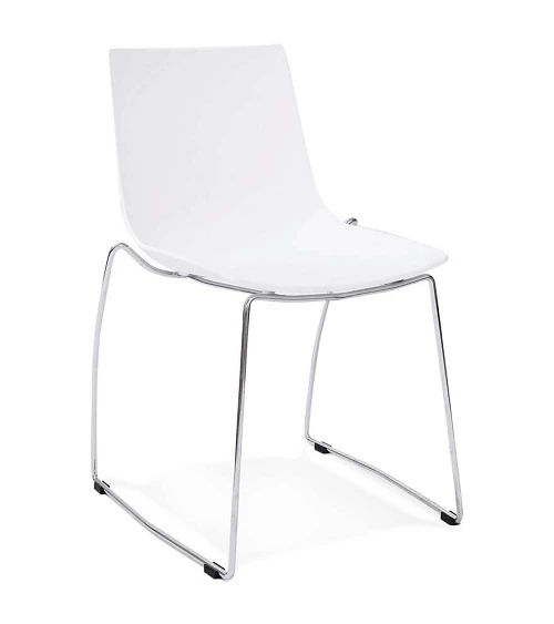 Chaise Design 'TIKADA" Blanche en matiere plastique