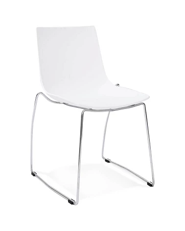 Chaise Design 'TIKADA" Blanche en matiere plastique