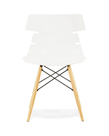 Chaise design blanche 'STRATA' style scandinave