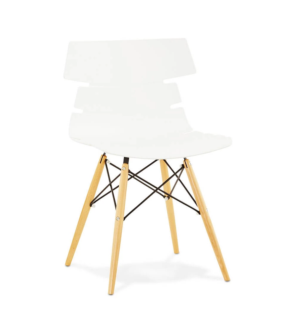 Chaise design blanche 'STRATA' style scandinave