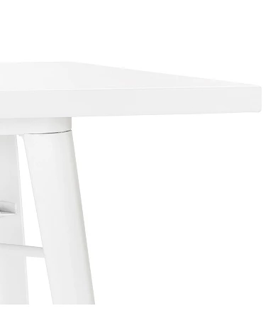 Table Bar style industriel métal FRANKLIN Pin Blanc