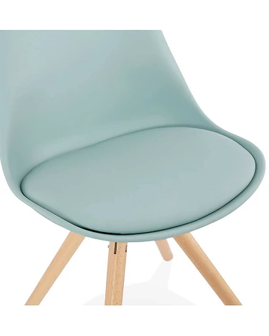 Chaise scandinave Hêtre massif Tolik Bleu