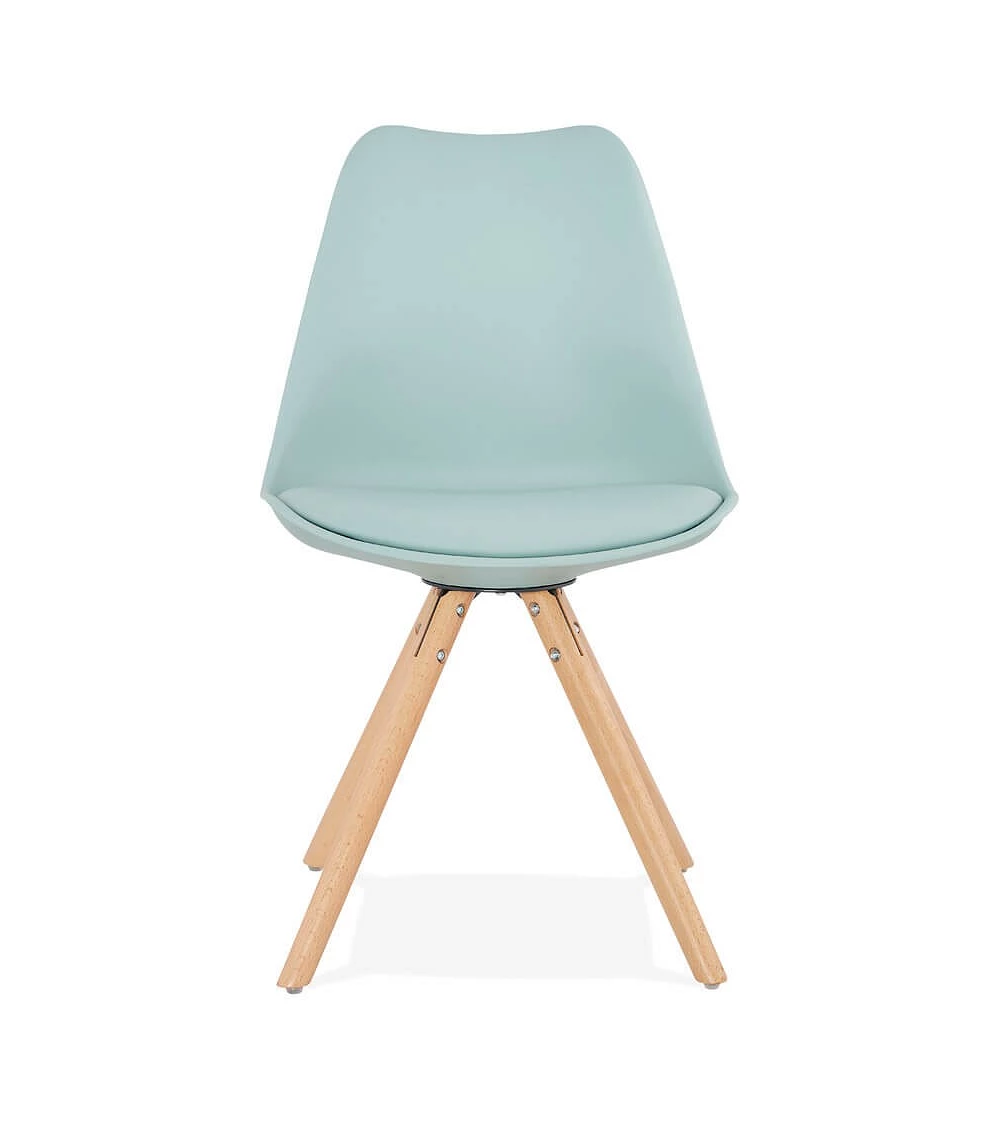 Chaise scandinave Hêtre massif Tolik Bleu