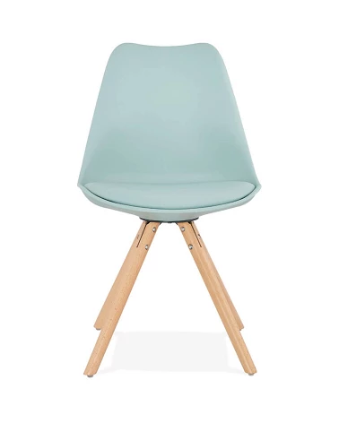 Chaise scandinave Hêtre massif Tolik Bleu