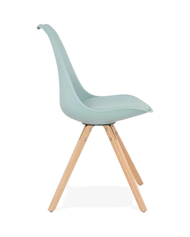 Chaise scandinave Hêtre massif Tolik Bleu