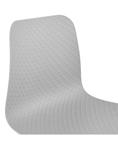 Chaise design 'FIFI' metal blanc et Poly Gris