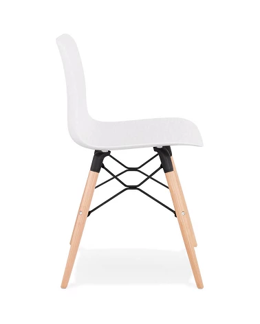 Chaise scandinave bois 'GINTO' Blanche