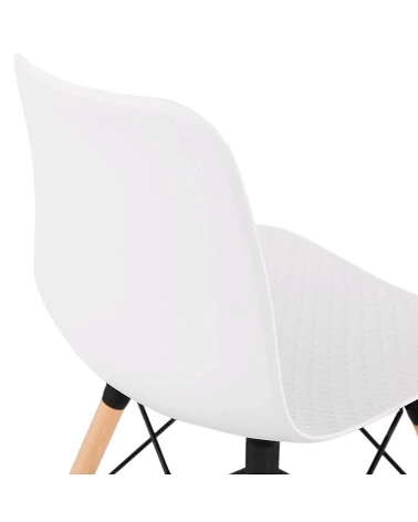 Chaise scandinave bois 'GINTO' Blanche