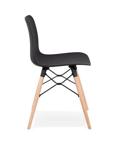 Chaise scandinave bois 'GINTO' Noire