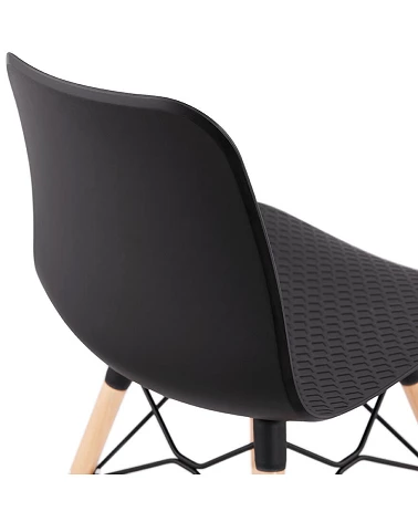 Chaise scandinave bois 'GINTO' Noire