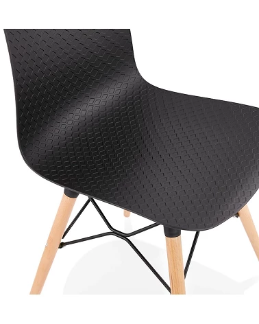 Chaise scandinave bois 'GINTO' Noire