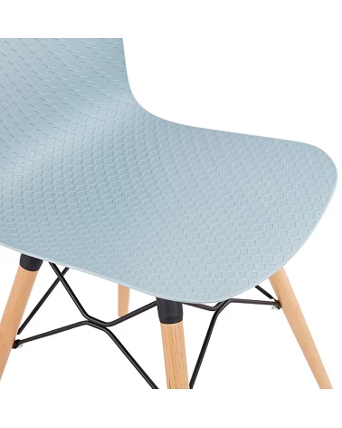 Chaise scandinave bois 'GINTO' Bleu