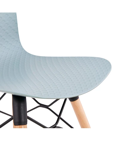 Chaise scandinave bois 'GINTO' Bleu