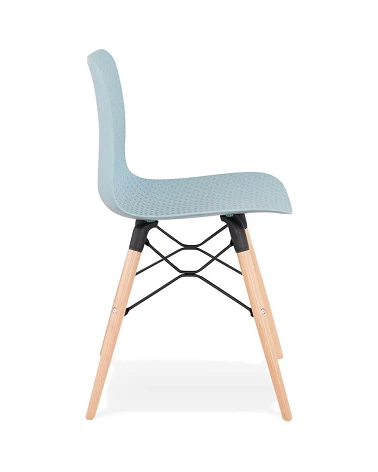 Chaise scandinave bois 'GINTO' Bleu